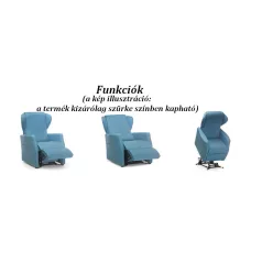   NINFEA XL 2 motoros felállást segítő kényelmi fotel 160 kg teherbírás