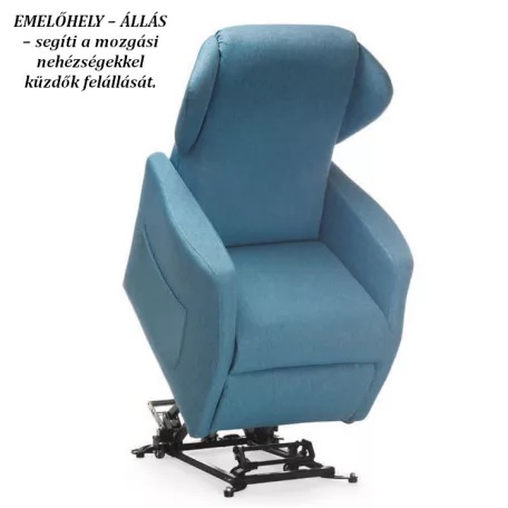 NINFEA 2 motoros felállást segítő kényelmi fotel kerekekkel
