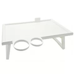 Műanyag reggeliző ágyasztal pohártartóval