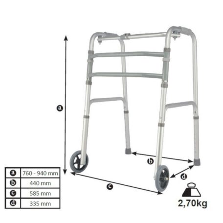 4in1 Multifunkciós járókeret két kerékkel