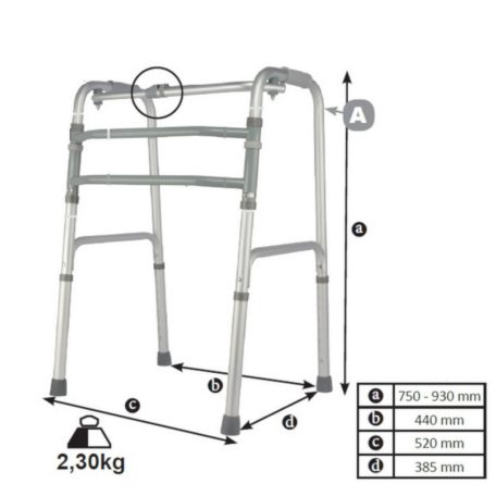 4in1 Multifunkciós járókeret két kerékkel