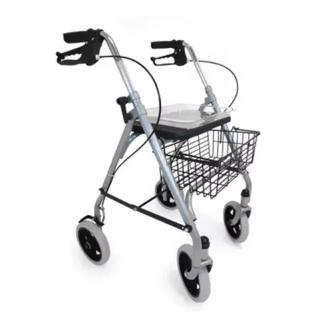 MEDIROAD fékezhető négykerekű rollátor kosárral, üléssel