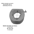 WC magasító 6 cm-es fedő nélkül