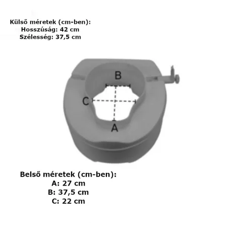 WC magasító 6 cm-es fedő nélkül