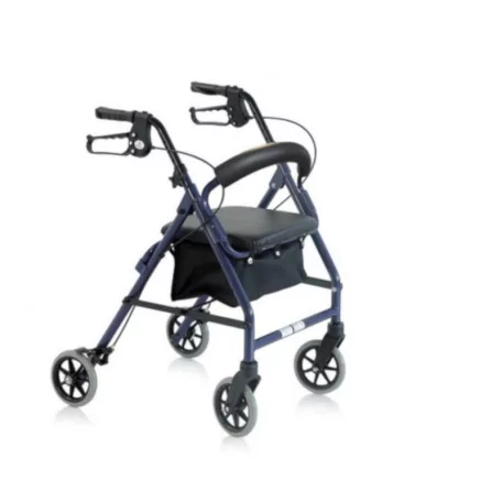 Összecsukható rollátor festett alumíniumból – 4 kerék – Atlante Mini