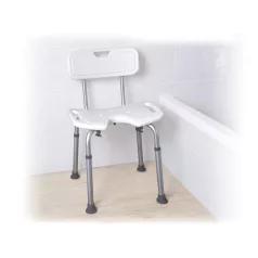 Támlás zuhanyszék higiéniai nyílással Onda