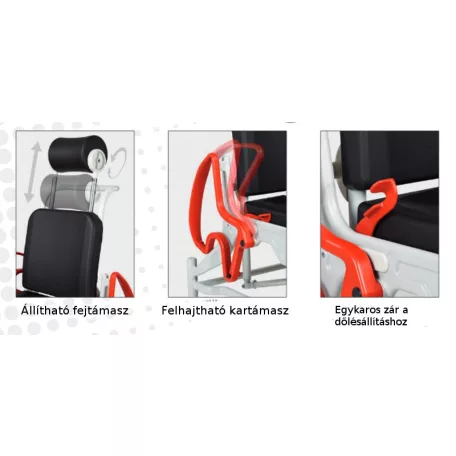 Phoenix multifunkciós kerekesszék zuhanyozáshoz és betegszállításhoz