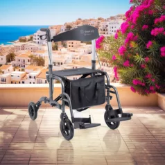   Gaya  2.0 két funkciós összecsukható aluminium rollátor/kerekesszék egyben