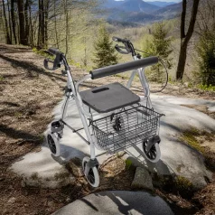 Mobiak ultrakönnyű összecsukható rollátor Silver