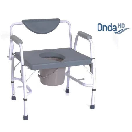 Nagy teherbírású állítható magasságú karfás szoba wc és fürdetőszék 290 kg