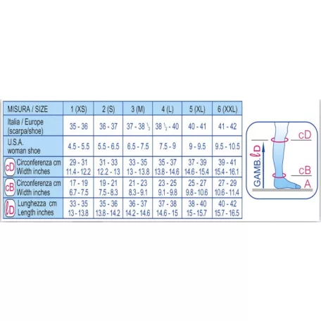 S-498 Scudotex térdharisnya "Extra", 19-22 Hgmm, 140 den Daino