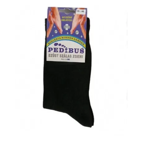 Pedibus ezüst zokni fekete 5007