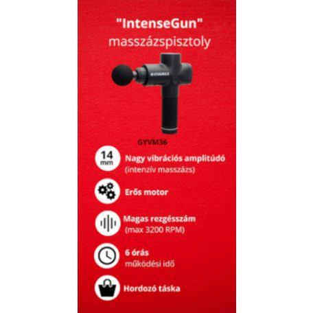 "IntenseGun" terápiás  Masszázspisztoly
