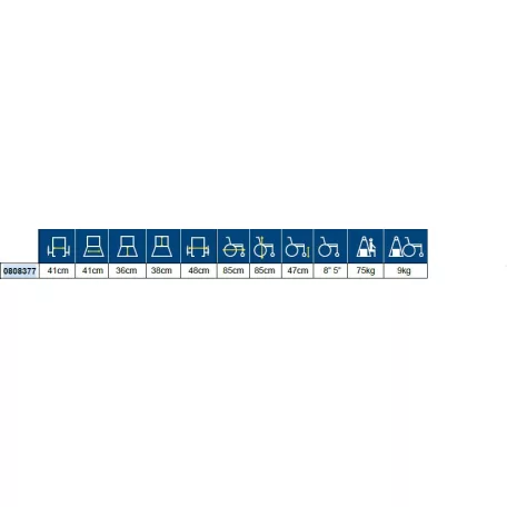 Blue Max összecsukható ultra könnyű aluminium transport kerekeszék
