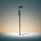 Állítható magasságú alumínium sétabot, fekete Mobiak