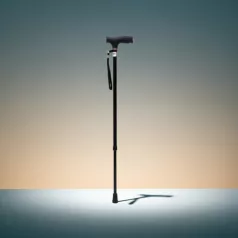 Állítható magasságú alumínium sétabot, fekete Mobiak