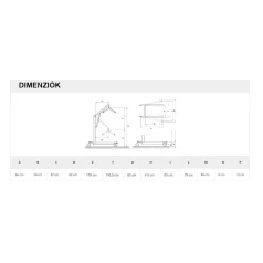   Hidraulikus betegemelő lift pedálos lábnyitással 150 kg teherbírás RI821