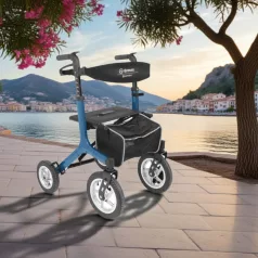 Ermes festett alumínium Rollator 4 felfújható kerékkel 