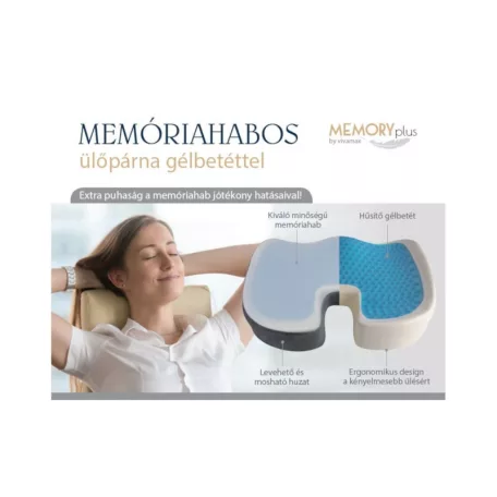 Memóriahabos anatómiai ülőpárna komfort gél betéttel GYVMF11