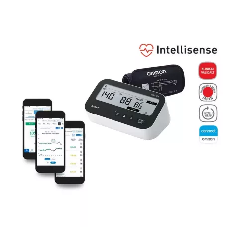 OMRON M4 Connect AFib felkaros okos-vérnyomásmérő Bluetooth adatátvitellel 
